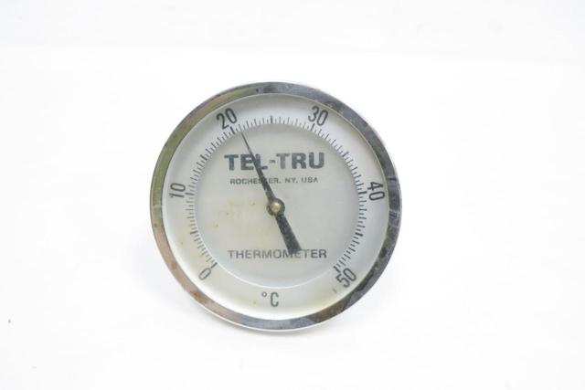 TEL-TRU GT-500R BIMETAL THERMOMETER 4IN 0-50C 1/2IN NPT