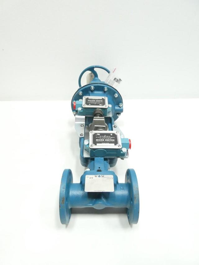 ITT 1-2529-TM-34-K:Y-3214-P1-TOHO-LS2Y MANUAL IRON FLANGED DIAPHRAGM VALVE 1IN