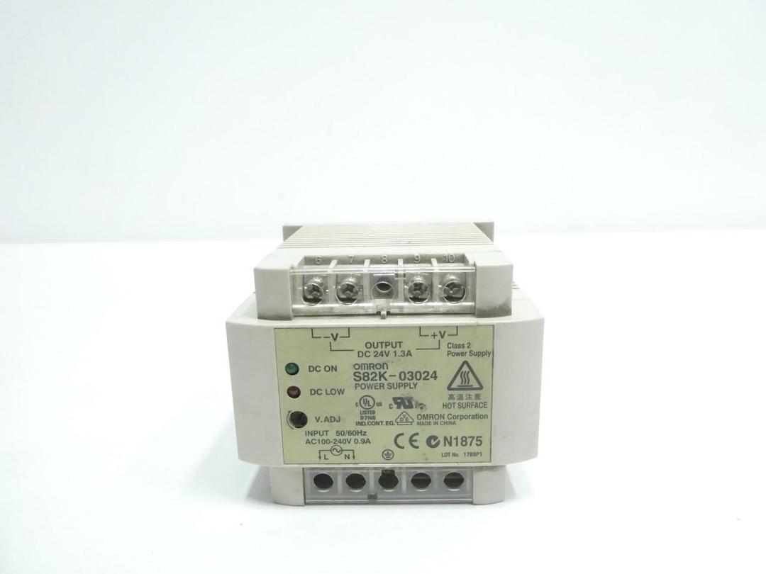 OMRON S82K-03024 POWER SUPPLY 100-240V-AC 1.3A AMP 24V-DC
