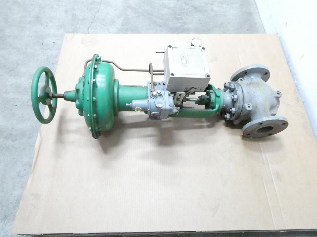 FISHER ED 657 SIZE 40 3582 PNEUMATIC STEEL FLANGED CONTROL VALVE 2-1/2IN 150