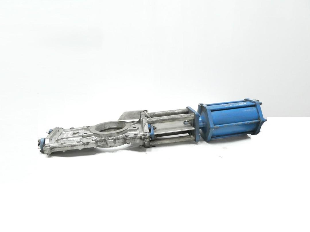 STAFSJO H2G PNEUMATIC STAINLESS KNIFE GATE VALVE 6IN 150