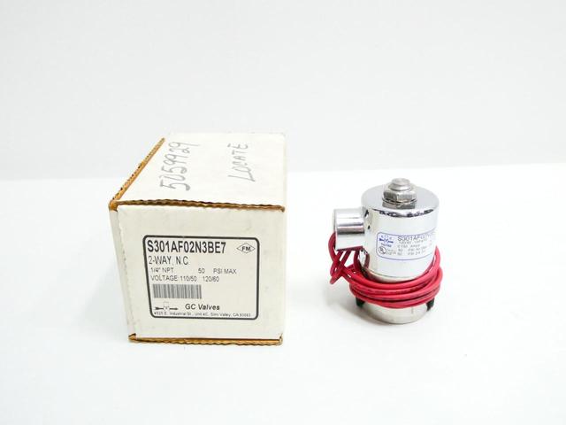 GC VALVES S301AF02N3BE7 SOLENOID VALVE WOG 120V-AC