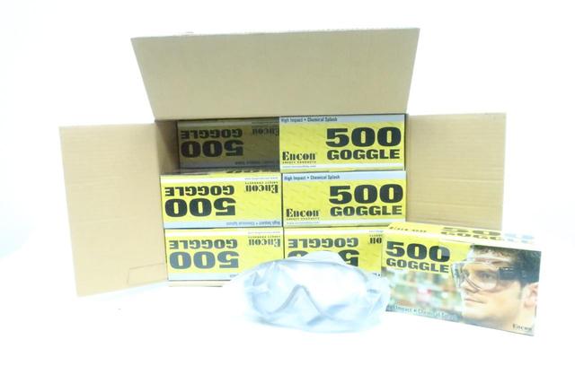 BOX OF 12 ENCON 05058204 ENFOG CLEAR LENS SAFETY GOGGLE