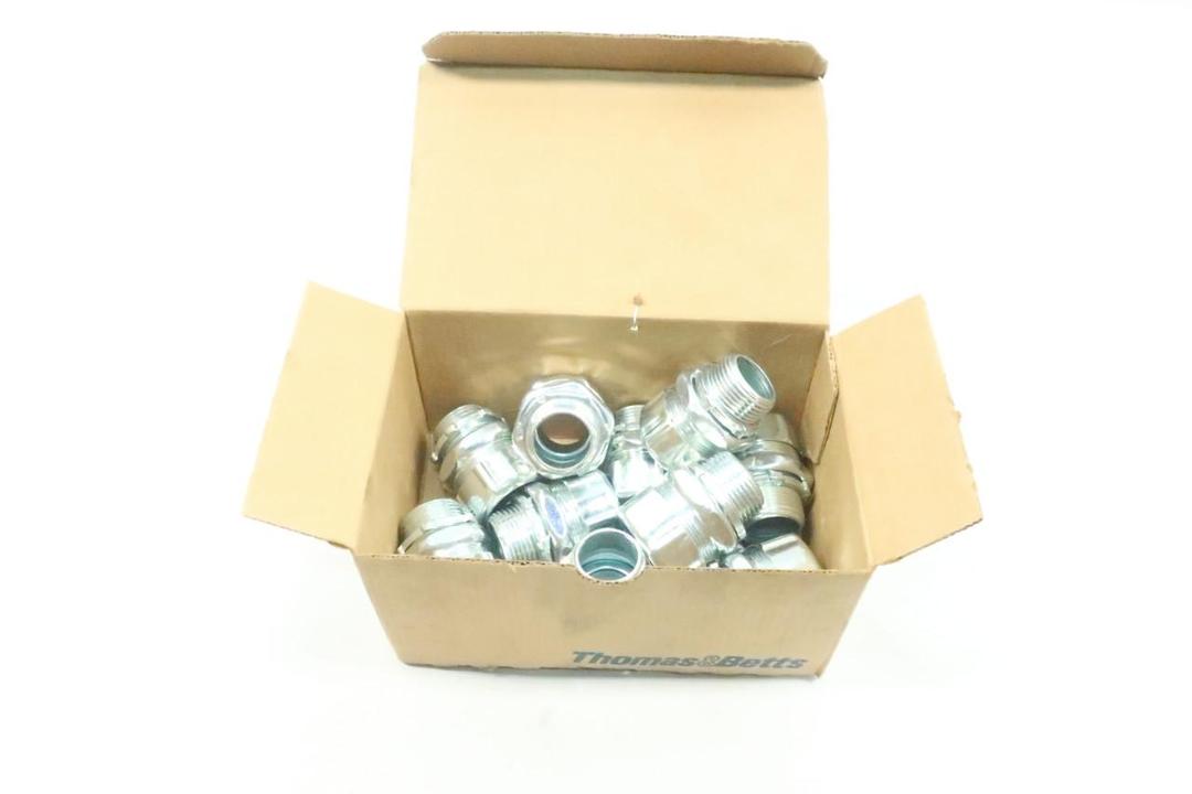 BOX OF 10 THOMAS&BETTS 7TAD012100R0003 FLEXIBLE METAL CONDUIT CONNECTOR 1IN