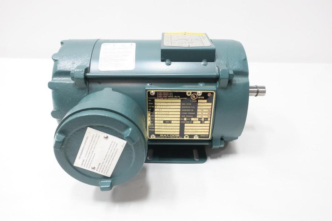 BALDOR P56N4071 MOTOR 56C 3PH 1/3HP 1445/1755RPM 230/460/190/380V-AC