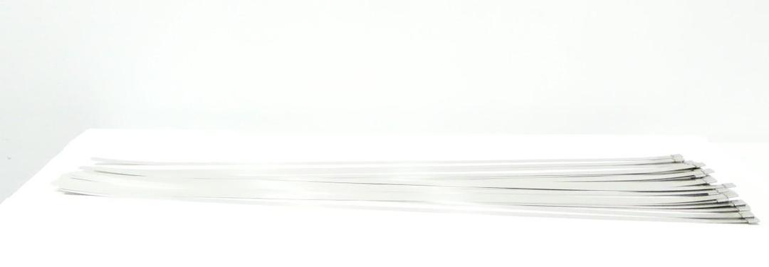 SET OF 25 PANDUIT MLT8DSH-Q316 DOUBLE WRAPPED STAINLESS TIES 54.6IN