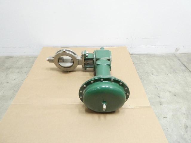FISHER 8550 1051 SIZE 40 PNEUMATIC STAINLESS WAFER CONTROL VALVE 6IN 150