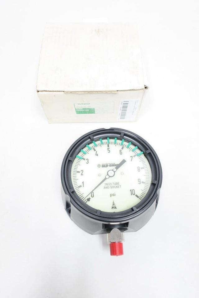 MCDANIEL CONTROLS MPB/SA10G AB30109 PRESSURE GAUGE 4-1/2IN 0-10PSI 1/4IN NPT