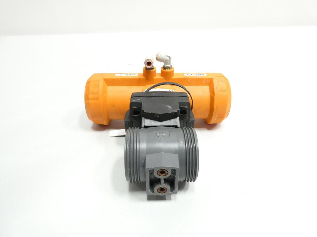 GEORG FISCHER 546 PRO PA11 DN25 PNEUMATIC CPVC THREADED BALL VALVE 2IN 