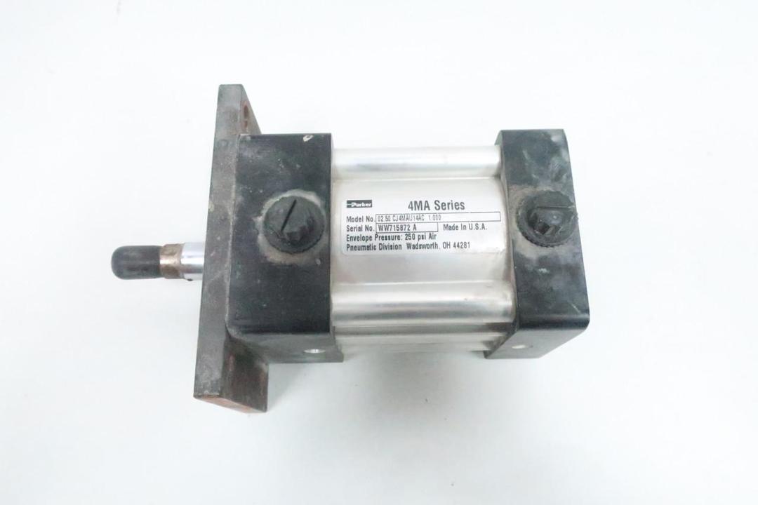 PARKER 02.50 CJ4MAU14AC 1.00 DOUBLE ACTING PNEUMATIC CYLINDER 2-1/2IN 1IN 250PSI