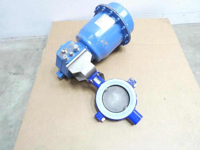 AMRI IW-37TF/S9 AMRESIST QPX4C/MC PNEUMATIC IRON WAFER BUTTERFLY VALVE 6IN 150