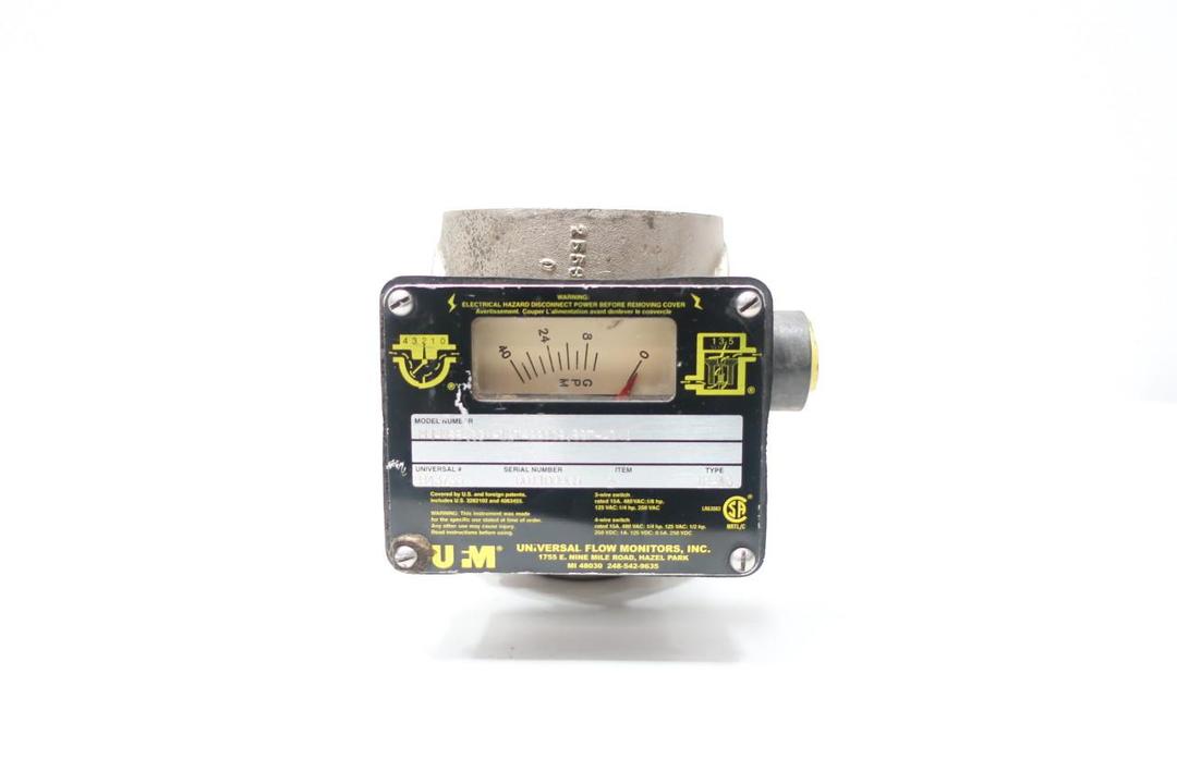 UFM MH-NSB40GM-12T-220CS.887-A0NU FLOW METER 0-40GPM 3/4IN NPT