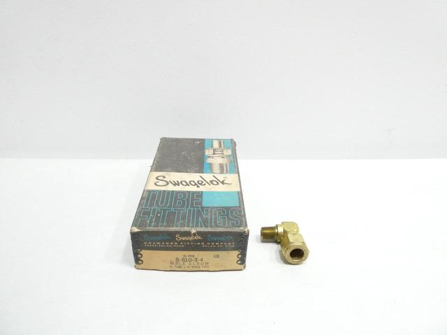 BOX OF 20 SWAGELOK B-810-2-4 BRASS PIPE ELBOW 1/2IN TUBE 1/4IN NPT