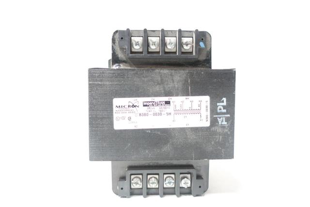 MICRON B380-0030-5H IMPERVITRAN VOLTAGE TRANSFORMER 380VA 513/540V-AC 21V