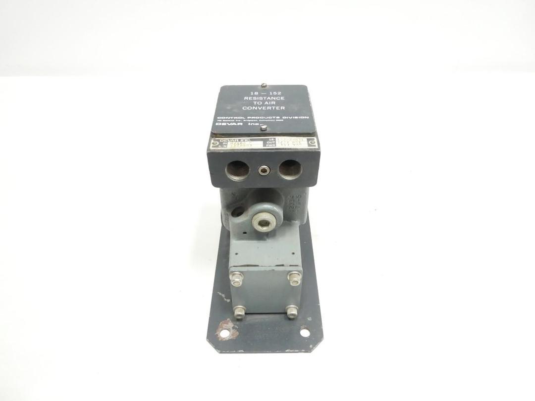 DEVAR 18-152-2-M31 RESISTANCE TO AIR CONVERTER 3-27PSI 117V-AC
