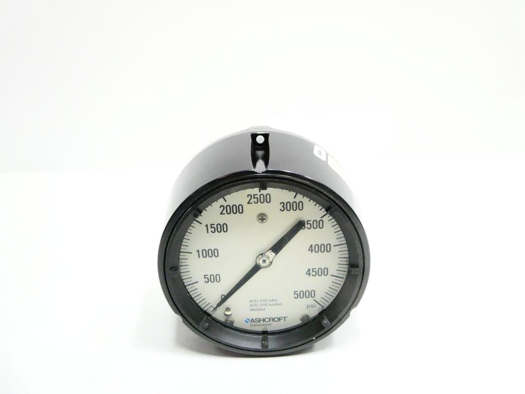 ASHCROFT 45-1279-SSL-04B-5000# PRESSURE GAUGE 4-1/2IN 1/2IN NPT 0-5000PSI