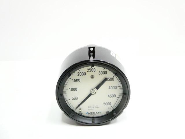 ASHCROFT 45-1279-SSL-04B-5000# PRESSURE GAUGE 4-1/2IN 1/2IN NPT 0-5000PSI