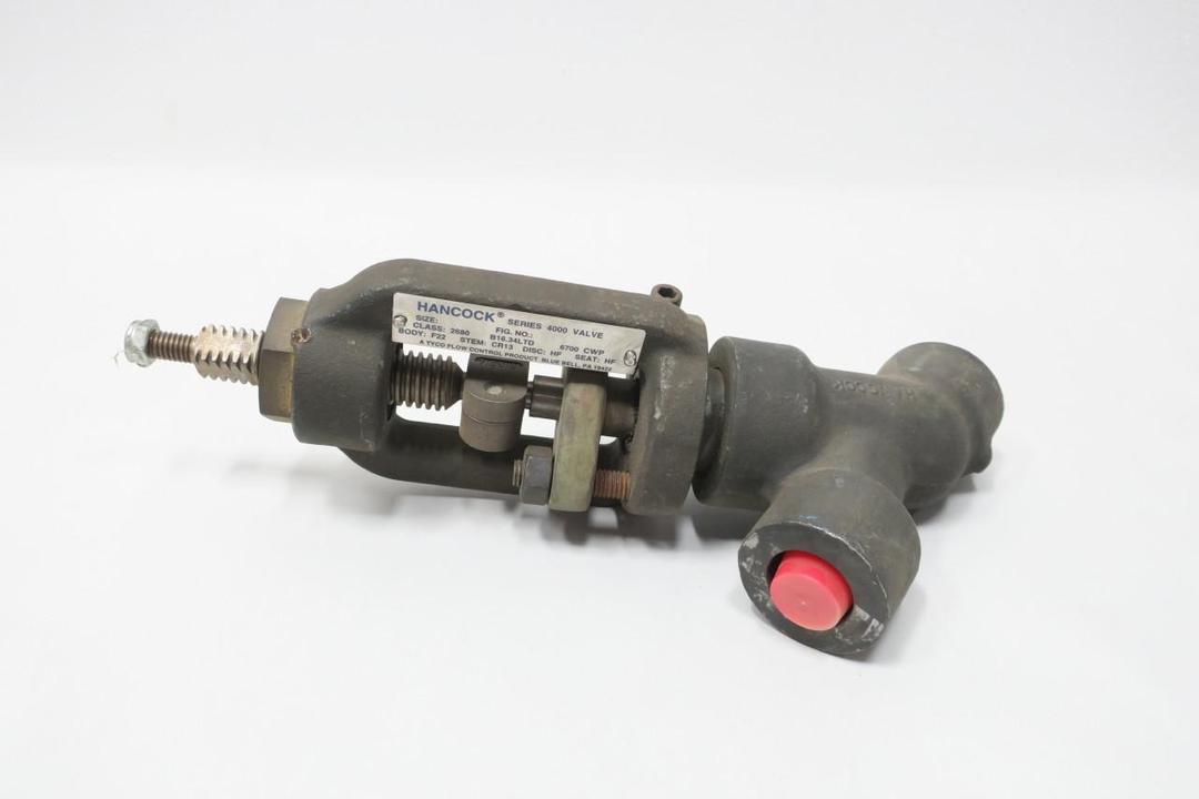 HANCOCK 4102W1 MANUAL STEEL SOCKET WELD GLOBE VALVE 3/4IN 2680