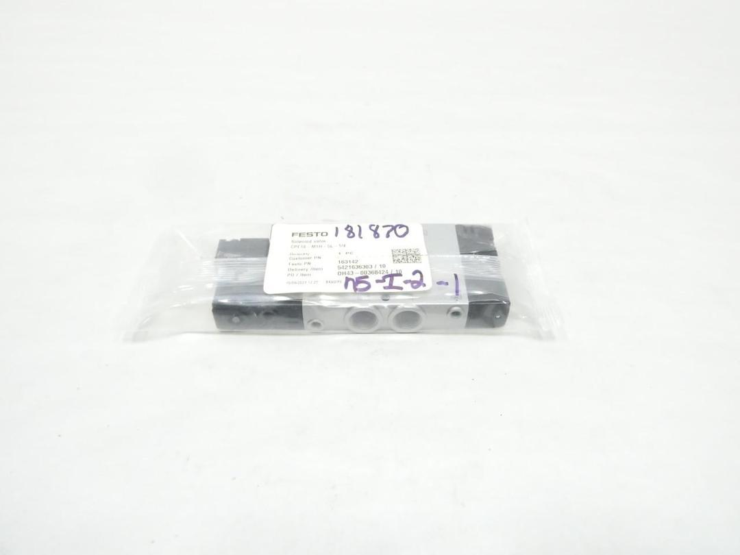 FESTO CPE18-M1H-5L-1/4 163142 PNEUMATIC SOLENOID VALVE 24V-DC 1/4IN NPT