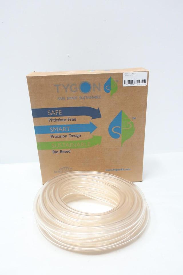 TYGON ACF00013 CLEAR FLEXIBLE TUBING 3/16IN 50FT 3/8IN
