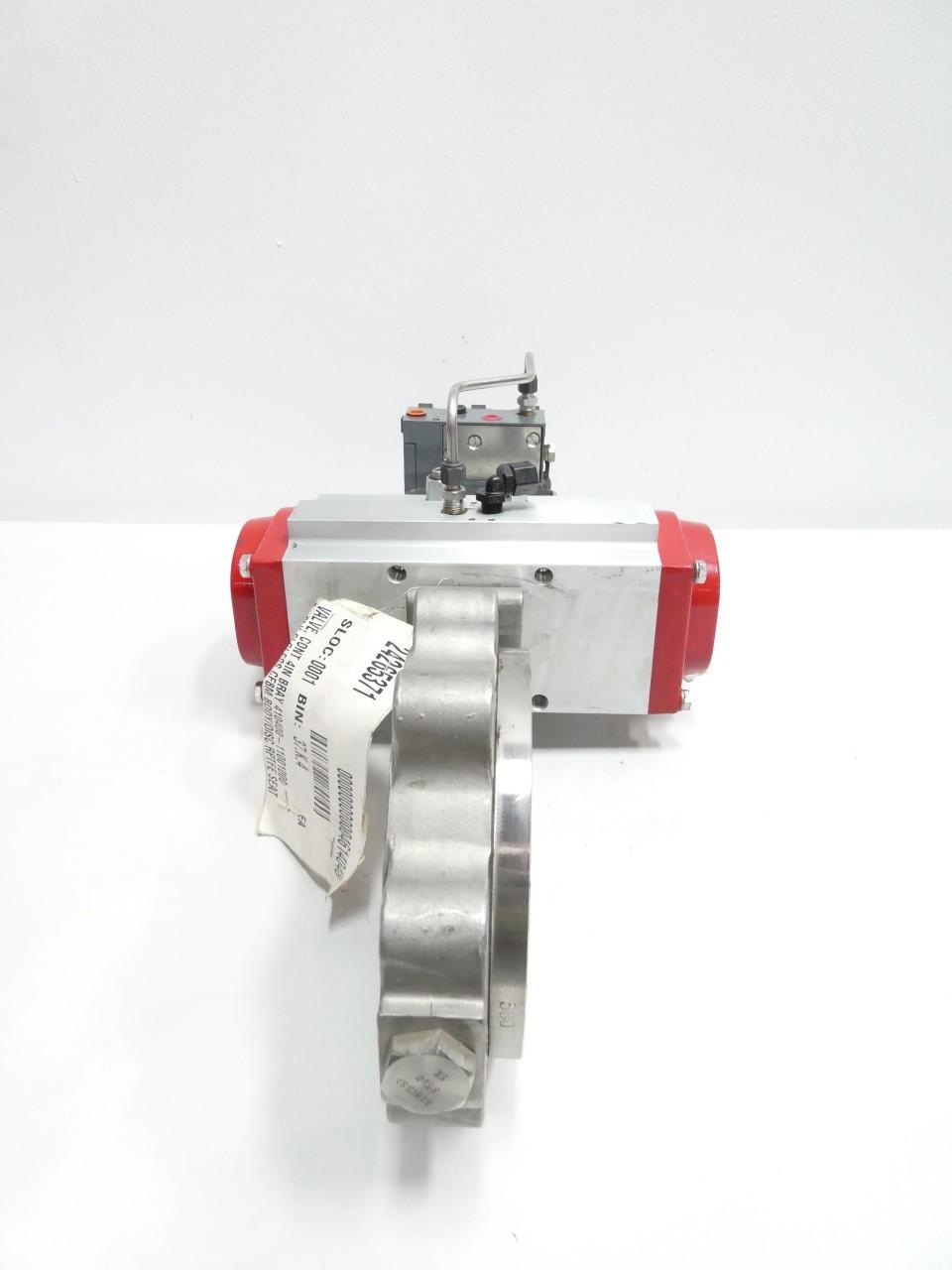 BRAY 410400-1100100U 931193-11300532 PNEUMATIC STAINLESS CONTROL VALVE 4IN