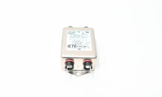 TE CORCOM 20VSB1 F8333 LINE FILTER 20A AMP 120/250V-AC 250V-DC