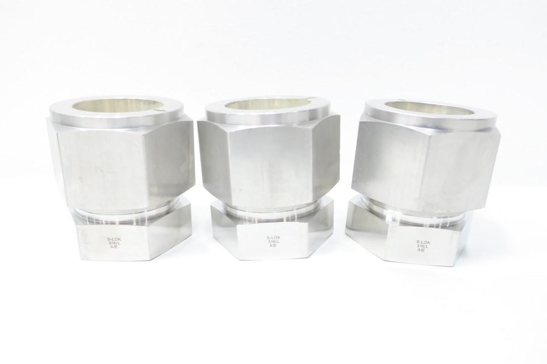 BOX OF 3 S-LOK SC-32-S6 STAINLESS CAP 2IN TUBE
