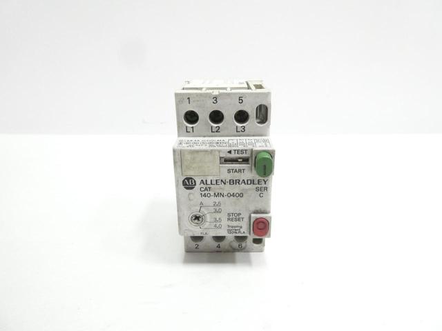 ALLEN BRADLEY 140-MN-0400 MANUAL STARTER 2.5-4A AMP 15HP