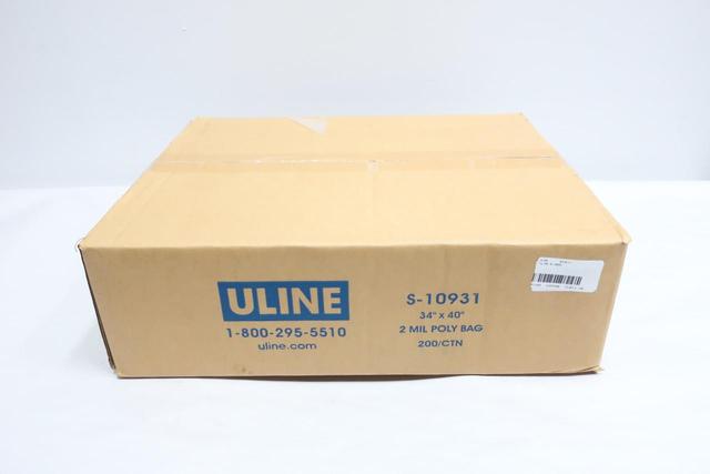 CASE OF 200 ULINE S-10931 34 X 40" 2 MIL INDUSTRIAL POLY BAGS
