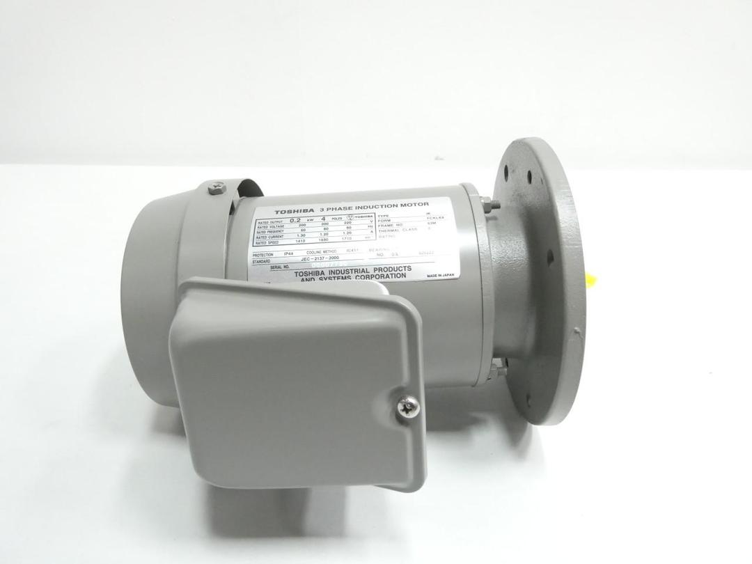 TOSHIBA IK-FCKLK8 AC MOTOR 63M 3PH 0.2KW 1410/1690/1710RPM 200/220V-AC