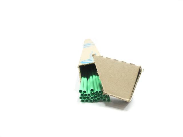 BOX OF 25 ALPHA WIRE FIT221 3/16 GRN GREEN HEAT SHRINK TUBING 3/16IN 4FT