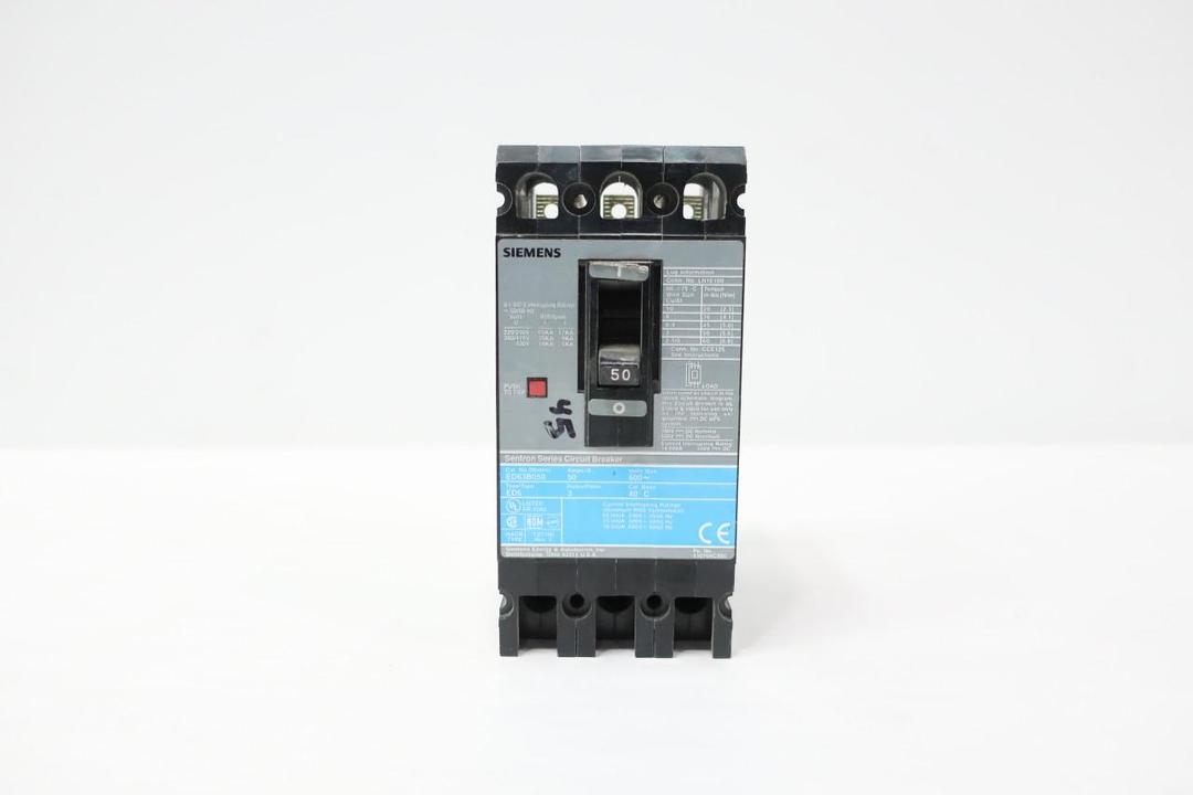 SIEMENS ED63B050 MOLDED CASE CIRCUIT BREAKER 3P 50A 600V-AC