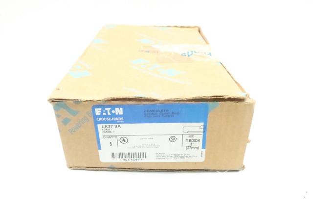 BOX OF 5 CROUSE HINDS LR37 SA CONDULET ALUMINUM CONDUIT OUTLET BODY 1IN