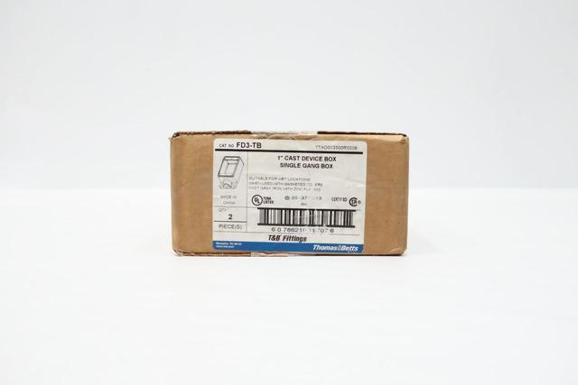 BOX OF 2 THOMAS & BETTS FD3-TB 1IN CAST DEVICE BOX