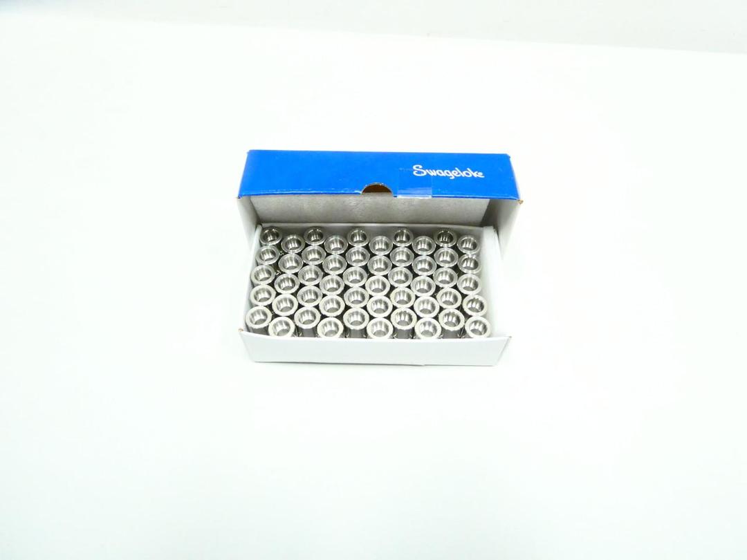 BOX OF 50 SWAGELOK SS-6-TSW-6 STAINLESS SOCKET WELD UNION 3/8IN