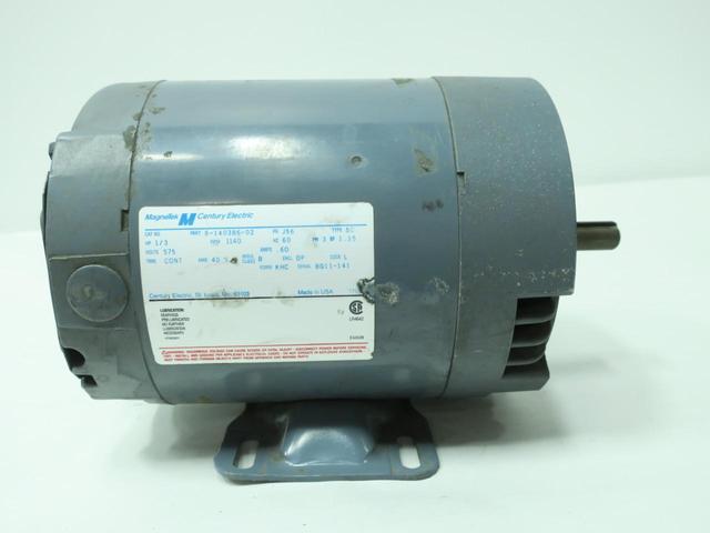 MAGNETEK 8-140386-02 AC MOTOR J56 3PH 1/3HP 1140RPM 575V-AC