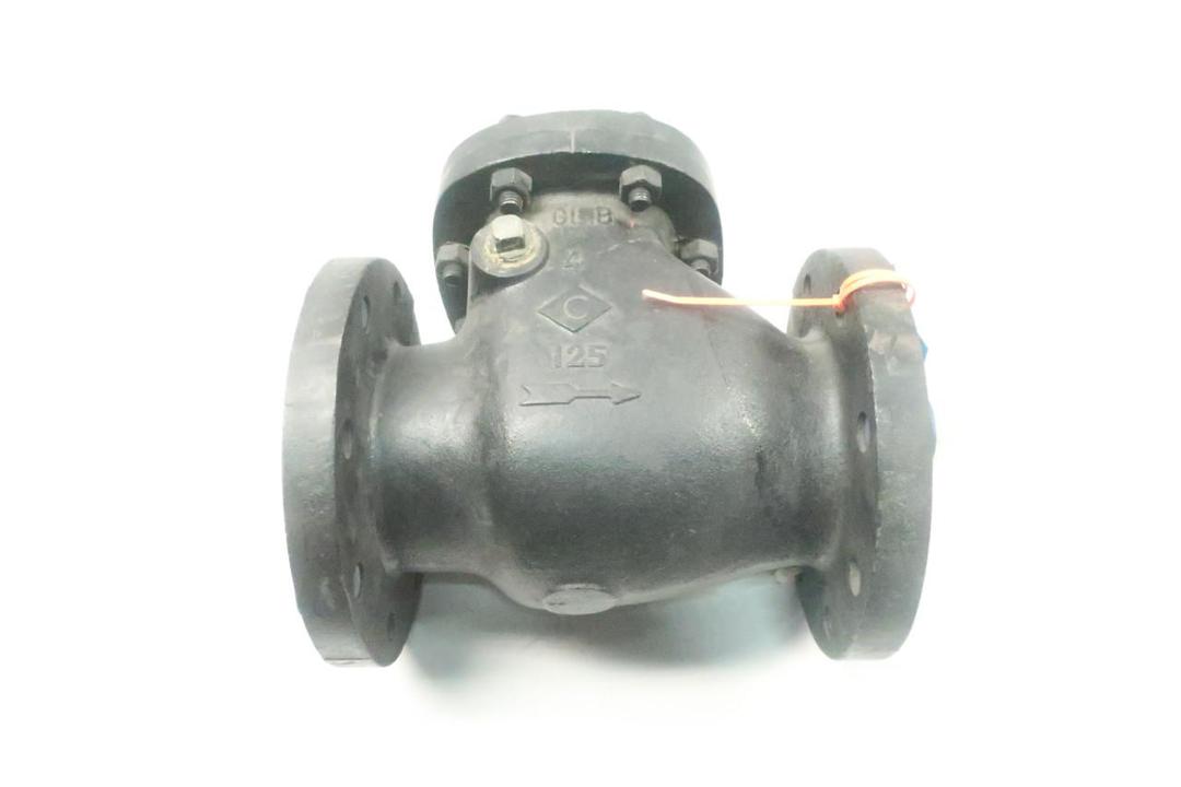 CRANE 373 1/2 IRON FLANGED CHECK VALVE 4IN 125