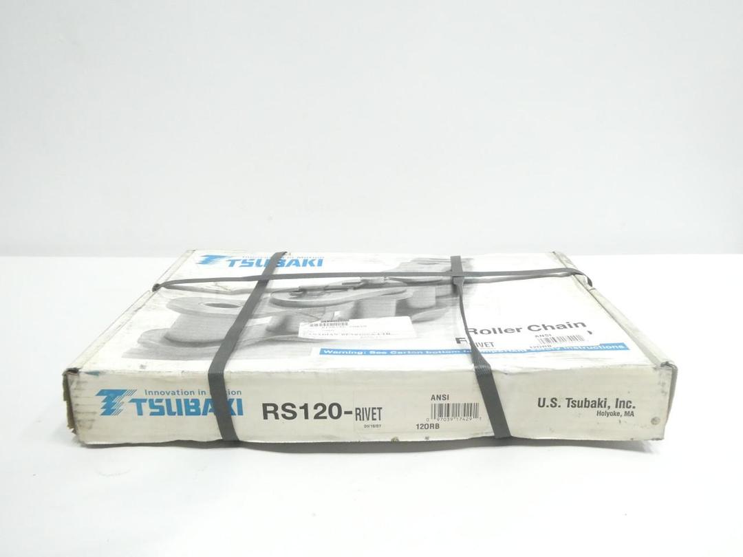 TSUBAKI RS120-1-RIVET SINGLE ROLLER CHAIN 10FT 1-1/2IN
