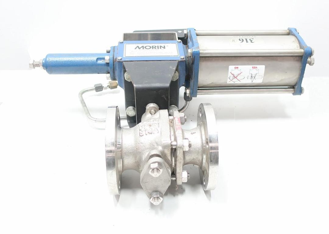 KTM W0401 S-023U-S060 P-1500 PNEUMATIC STAINLESS FLANGED CONTROL VALVE 2IN 150