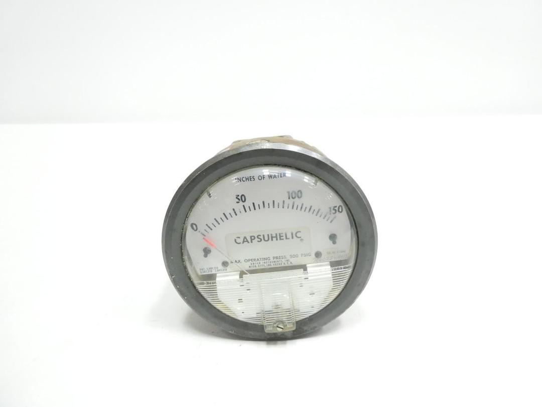 DWYER 4150C CAPSUHELIC DIFFERENTIAL PRESSURE GAUGE 4IN 1/4IN NPT 0-150IN-H2O