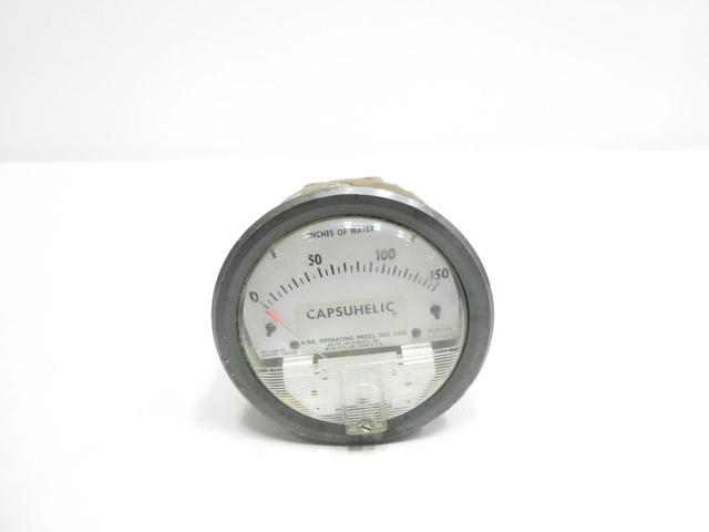 DWYER 4150C CAPSUHELIC DIFFERENTIAL PRESSURE GAUGE 4IN 1/4IN NPT 0-150IN-H2O