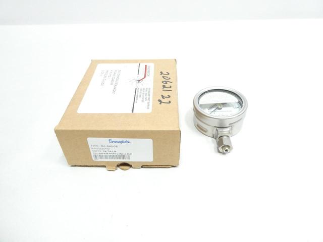 SWAGELOK PGI-63B-NG60-LAQX-J-8041 PRESSURE GAUGE 2IN 1/4IN 0-60PSI