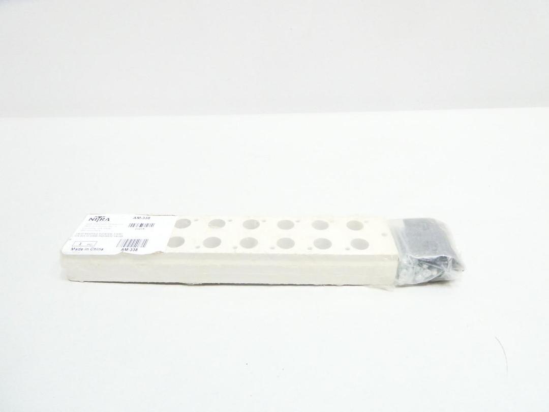 NITRA AM-338 8 STATION 3-PORT PNEUMATIC VALVE MANIFOLD
