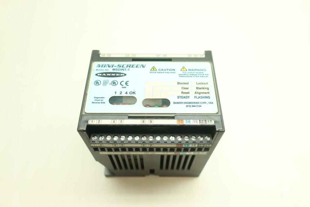 BANNER MSDINT-1 MINI-SCREEN LIGHT CURTAIN CONTROLLER MODULE