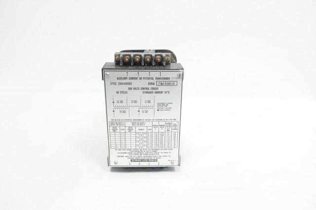 WESTINGHOUSE 234A240G02 AUXILIARY CURRENT OR POTENTIAL TRANSFORMER 600V-AC