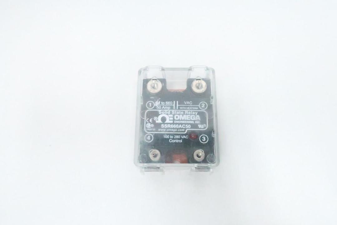 OMEGA SSR660AC50 SOLID STATE RELAY 100-280V-AC 50A AMP 24-660V-AC