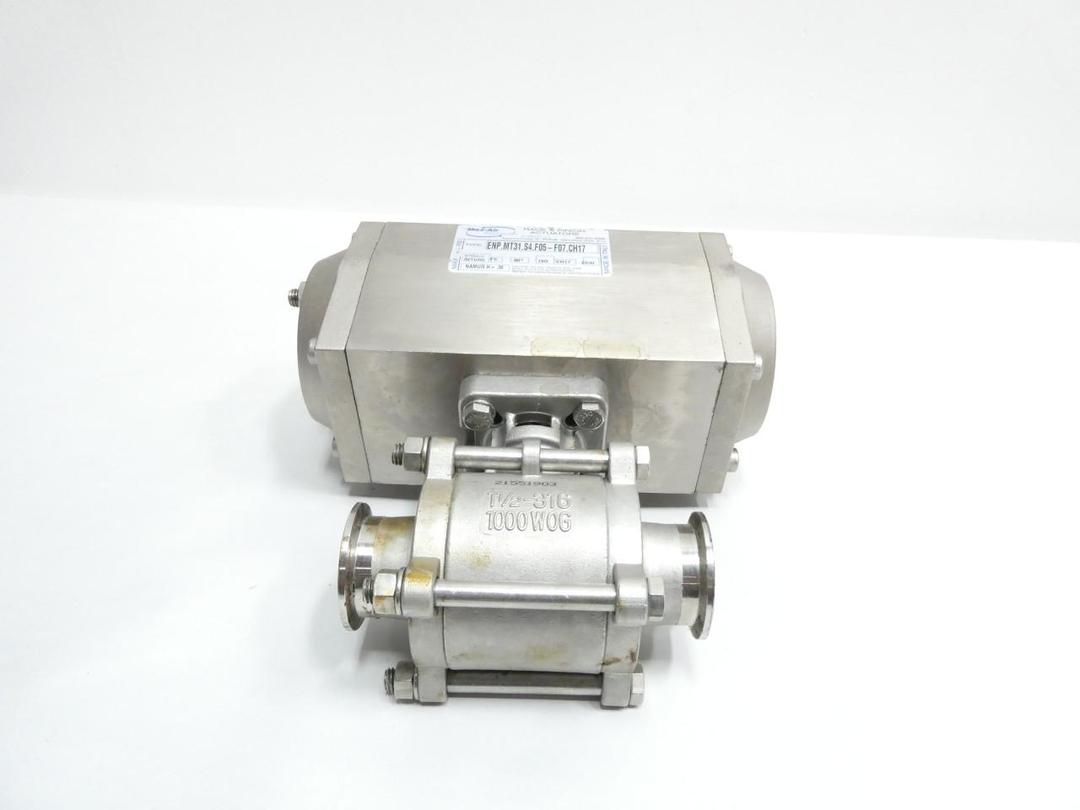 TCI 21551903 PNEUMATIC STAINLESS BALL VALVE 1-1/2IN