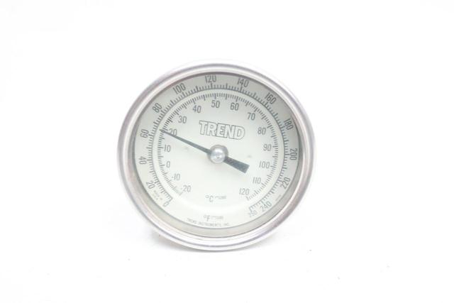 TREND 32 BIMETAL THERMOMETER 3IN 6IN 0-250F/-20-120C 1/2IN NPT