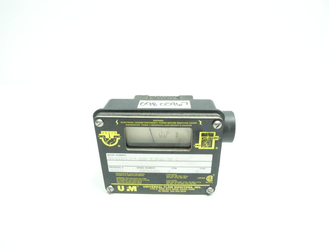 UFM SN-ASB2GLM-4-300V.9-A1WD-ZRF-C FLOW METER 0-2GPM 0-8LPM 1/2IN NPT