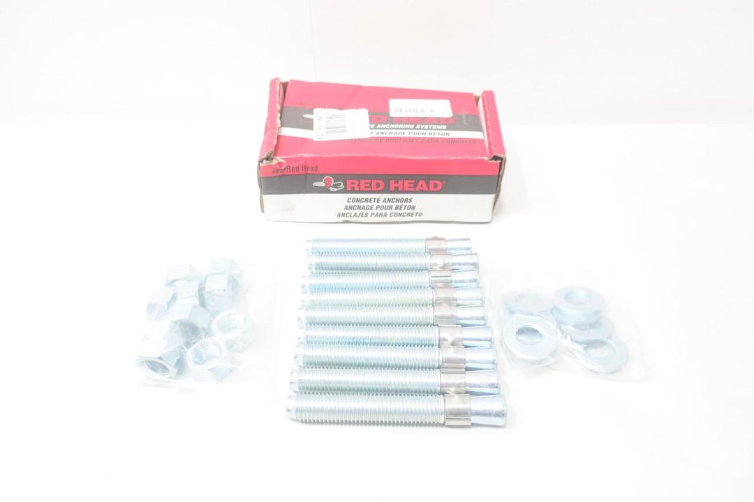 BOX OF 9 RED HEAD WS-3454 WEDGE ANCHOR 3/4IN X 5-1/2IN